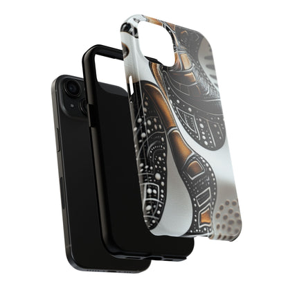 African Leather Print Phone Case - Fashionable Tough Mobile Sleeve, Unique Tribal Design Cellphone Cover, Protective Smartphone, Ethnic