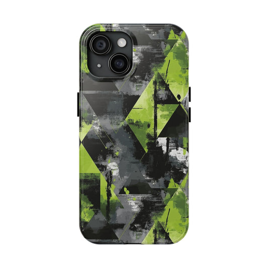 Green and Black Men's Phone Case, Trendy Covers, Antique Smartphone Accessories, Tough Cell Phone Protectors for Men and Women