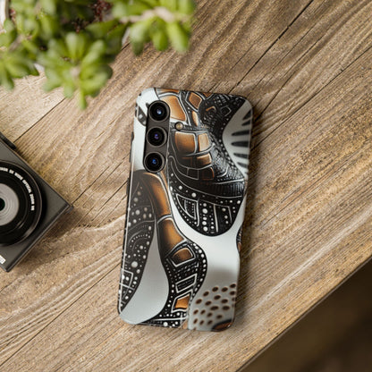 African Leather Print Phone Case - Fashionable Tough Mobile Sleeve, Unique Tribal Design Cellphone Cover, Protective Smartphone, Ethnic