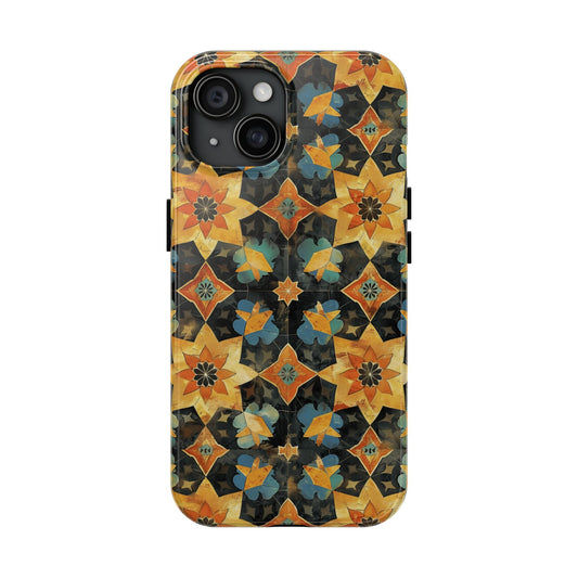 Vintage Sunflower Quilt Phone Case, Retro Covers, Antique Smartphone Accessories, Tough Cell Phone Protectors for Men and Women