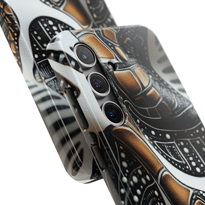 African Leather Print Phone Case - Fashionable Tough Mobile Sleeve, Unique Tribal Design Cellphone Cover, Protective Smartphone, Ethnic