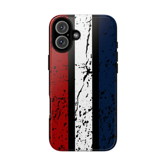 Patriotic Modern iPhone 16 Tough Phone Case, Protective Phone Cover, Stylish Tech Accessories, Cool Phone Case, Unique iPhone Case