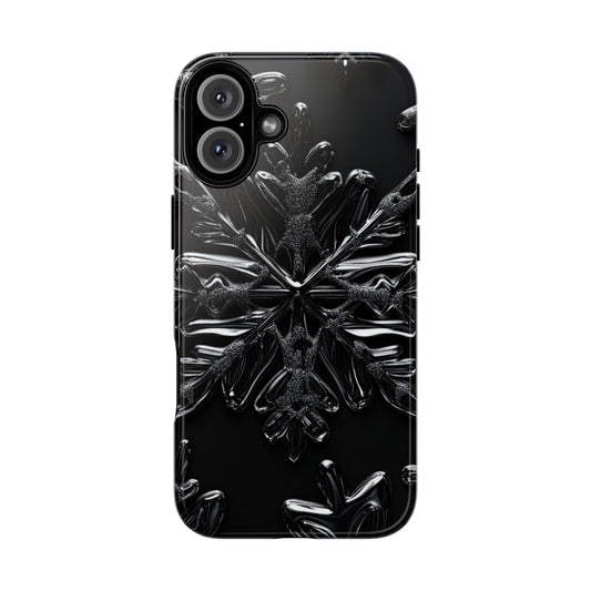 Dark Winter Modern iPhone 16 Tough Phone Case, Protective Phone Cover, Stylish Tech Accessories, Cool Phone Case, Unique iPhone Case