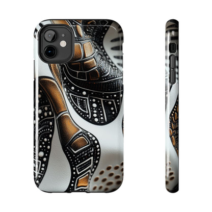 African Leather Print Phone Case - Fashionable Tough Mobile Sleeve, Unique Tribal Design Cellphone Cover, Protective Smartphone, Ethnic