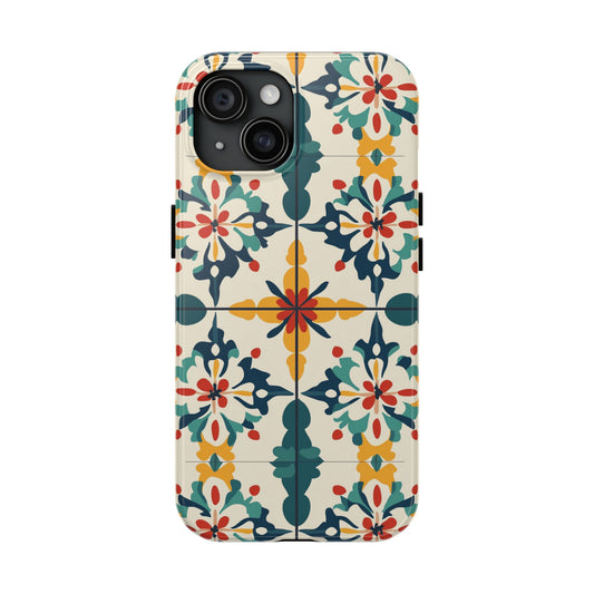 Moroccan Tile Phone Cases, Durable Protective Mobile Covers, Antique Smartphone Accessories, Tough Phone Protectors for Men and Women