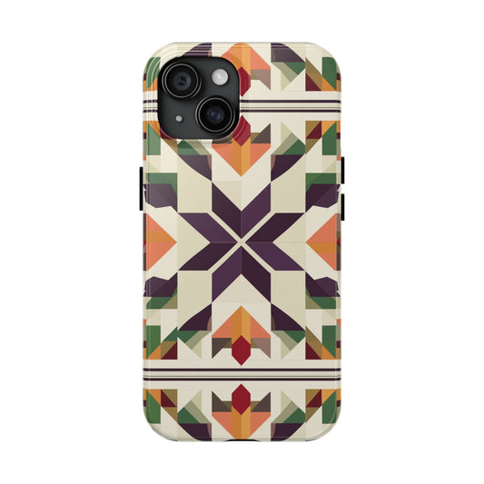 Fall Quilt Pattern Phone Cases, Durable Protective Mobile Covers, Smartphone Accessories, Tough Phone Protectors for Men and Women