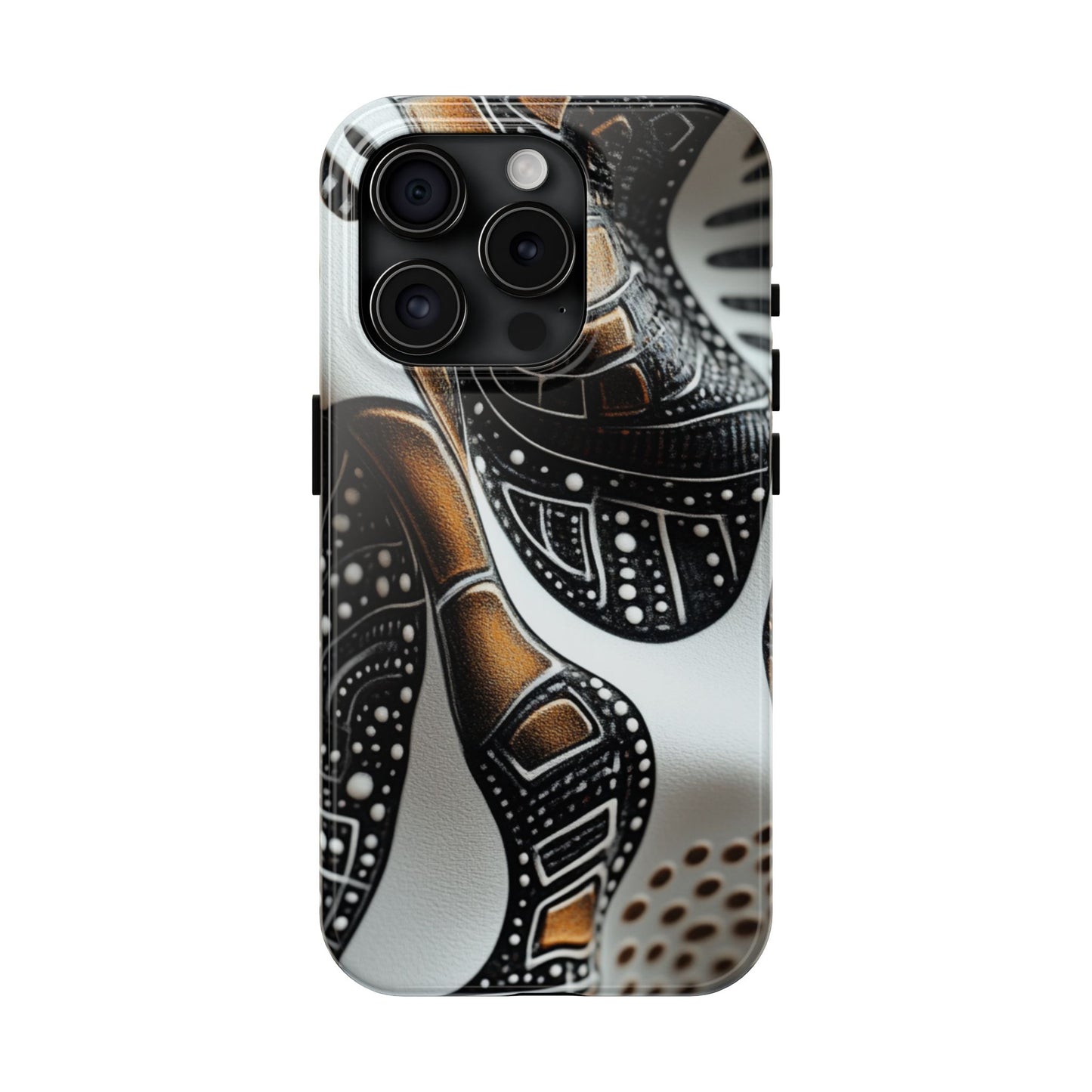 African Leather Print Phone Case - Fashionable Tough Mobile Sleeve, Unique Tribal Design Cellphone Cover, Protective Smartphone, Ethnic