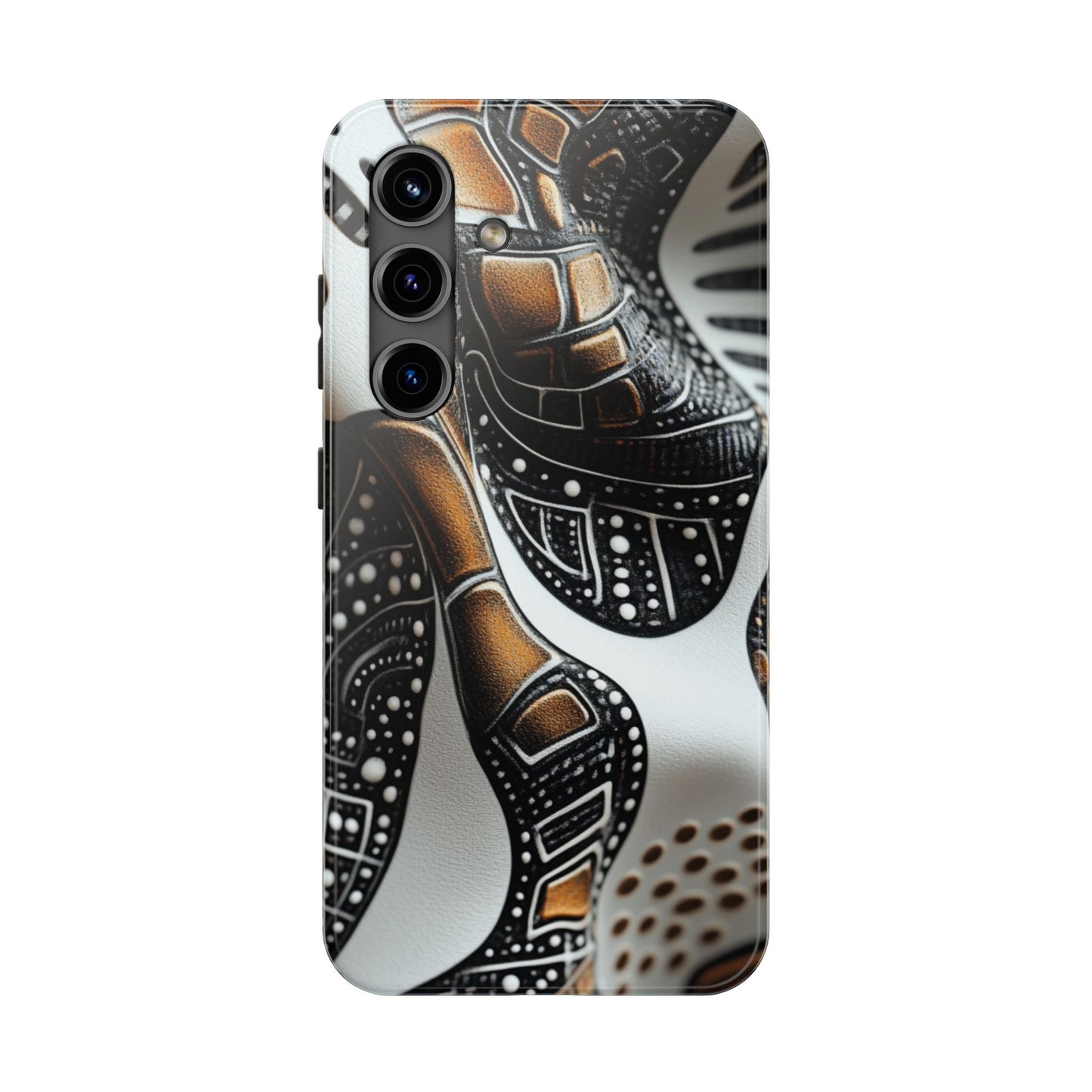 African Leather Print Phone Case - Fashionable Tough Mobile Sleeve, Unique Tribal Design Cellphone Cover, Protective Smartphone, Ethnic