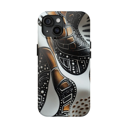 African Leather Print Phone Case - Fashionable Tough Mobile Sleeve, Unique Tribal Design Cellphone Cover, Protective Smartphone, Ethnic